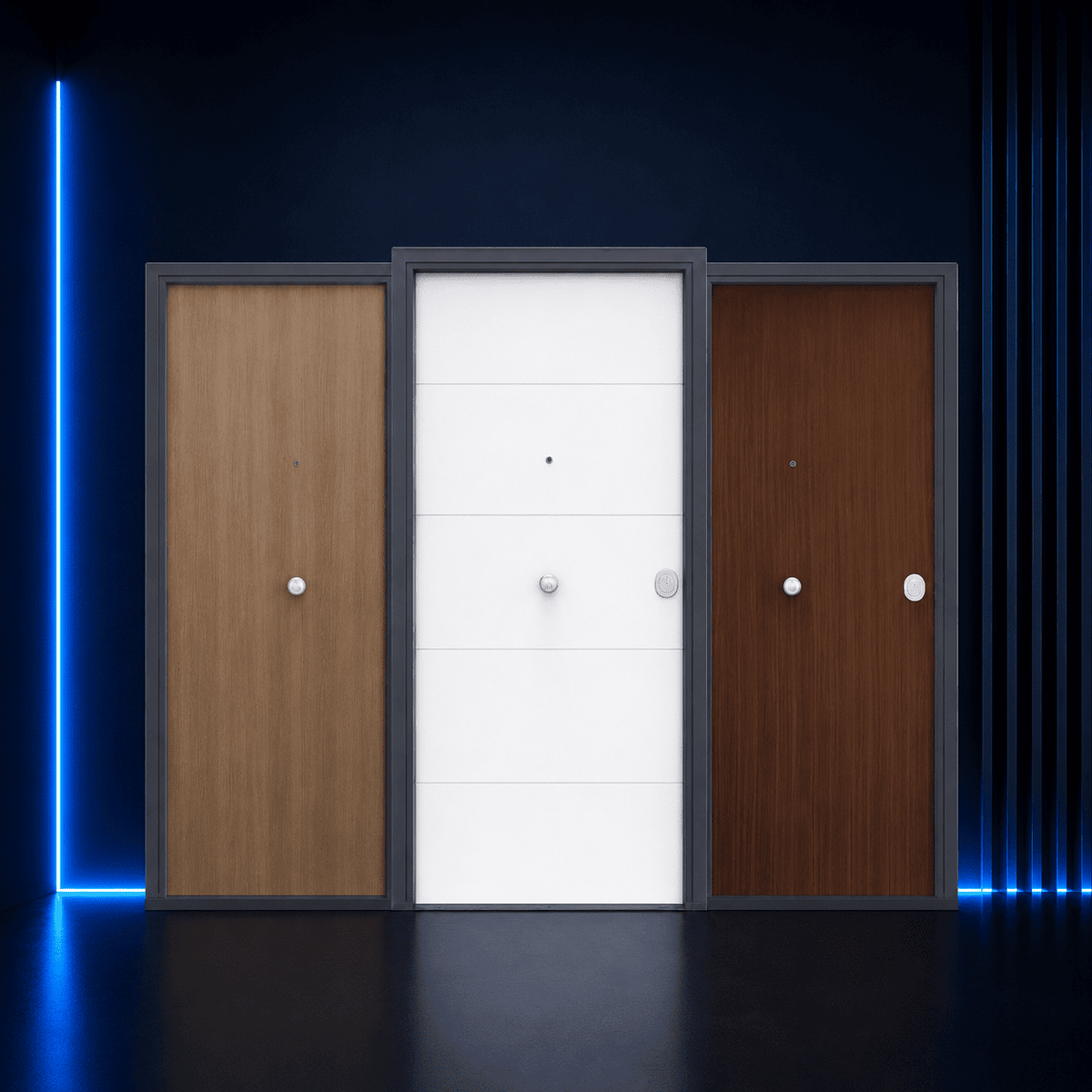 PORTES BLINDÉES E-LITE RC3 AVEC PANNEAUX EN MÉLAMINÉ / PVC (INTÉRIEUR)